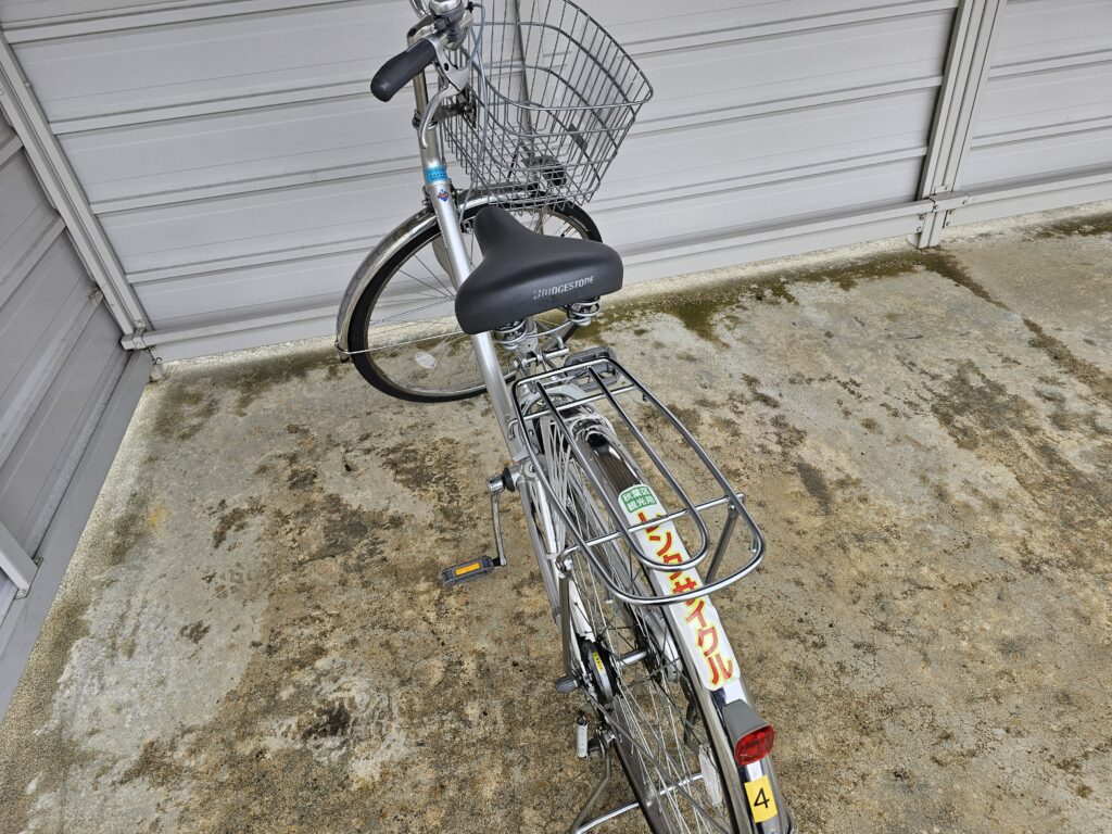 レンタサイクルのブリヂストン自転車